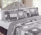 Brilliant Sunshine Grey Heart Love Quilt King Size Patchwork Design Bedding Set with Shams Reversible Bedspread Soft Lightweight Coverlet for All Seasons 108x90