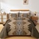 Dintszyayue Brown Quilt Set King Size Boho Aztec Texture Bedspread Coverlet Set 3 Piece Soft Lightweight Bedding Set Geometric Bohemian Bedspread with 2 PillowcasesDark Brown90x103
