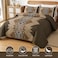 Dintszyayue Brown Quilt Set King Size Boho Aztec Texture Bedspread Coverlet Set 3 Piece Soft Lightweight Bedding Set Geometric Bohemian Bedspread with 2 PillowcasesDark Brown90x103
