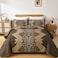 Dintszyayue Brown Quilt Set King Size Boho Aztec Texture Bedspread Coverlet Set 3 Piece Soft Lightweight Bedding Set Geometric Bohemian Bedspread with 2 PillowcasesDark Brown90x103