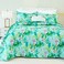 EVENHUG Cotton Quilt Set Queen Floral Reversible Bedspread Set Soft Brushed Bed Cover Lightweight Floral Quilted Bedding Set 1 Quilt with 2 Pillow Shams Leaf King