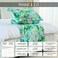 EVENHUG Cotton Quilt Set Queen Floral Reversible Bedspread Set Soft Brushed Bed Cover Lightweight Floral Quilted Bedding Set 1 Quilt with 2 Pillow Shams Leaf King