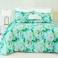 EVENHUG Cotton Quilt Set Queen Floral Reversible Bedspread Set Soft Brushed Bed Cover Lightweight Floral Quilted Bedding Set 1 Quilt with 2 Pillow Shams Leaf King