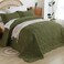 EVENHUG Oversized King Quilt California King Size Lightweight Bedding Set Reversible Bedspread Coverlets for All Seasons 3 Piece Olive Green 120x120