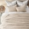 EVERGRACEHOME EVERGRACE 100 Cotton Paisley Quilt Set King Size 3 Piece Set Prewashed Lightweight Bedspread with 2 Shams Soft Breathable MatelasseStyle Quilted Coverlet Flax Beige