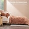 EverGrace Luxury Velvet Quilt King Size Ultra Soft Wave Crushed Velvet Bedding Set Lightweight Quilted Comforter Set for All Season Oversized Bedspread Coverlet with 2 Shams Burnt Orange