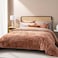 EverGrace Luxury Velvet Quilt King Size Ultra Soft Wave Crushed Velvet Bedding Set Lightweight Quilted Comforter Set for All Season Oversized Bedspread Coverlet with 2 Shams Burnt Orange