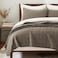 EVERGRACEHOME 100 Cotton Box Stitch Quilt Bedding Set Queen Size 3 Pieces GarmentWashed Lightweight Soft Cozy Coverlet Quilted Bedspread Sets with 2 Shams for All Season Mocha Brown