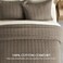 EVERGRACEHOME 100 Cotton Box Stitch Quilt Bedding Set Queen Size 3 Pieces GarmentWashed Lightweight Soft Cozy Coverlet Quilted Bedspread Sets with 2 Shams for All Season Mocha Brown