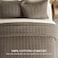 EVERGRACEHOME 100 Cotton Box Stitch Quilt Bedding Set Queen Size 3 Pieces GarmentWashed Lightweight Soft Cozy Coverlet Quilted Bedspread Sets with 2 Shams for All Season Mocha Brown
