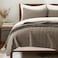 EVERGRACEHOME 100 Cotton Box Stitch Quilt Bedding Set Queen Size 3 Pieces GarmentWashed Lightweight Soft Cozy Coverlet Quilted Bedspread Sets with 2 Shams for All Season Mocha Brown