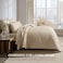 EVERGRACEHOME Cotton Sateen Quilt Set King Size PreWashed Cotton Channel Stitch Coverlet Bedspread 3 Pieces Lightweight Soft Bedding Sets for All Season with 2 Pillow Shams Light Sand