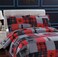 Junsey Rustic Bear Quilts Set FullQueen Size Red Black Plaid Patchwork Bedding Lightweight Lodge Cabin Bedspread Coverlet with Pillowshams Red Black Gray FullQueen