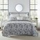 Laura Ashley Queen Quilt Set Soft Cotton Bedding with Reversible Design Medium Weight for Year Round Use 3 Piece Bed Set with Matching Pillowcases Amberley BlackWhite