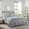 Laura Ashley Queen Quilt Set Soft Cotton Bedding with Reversible Design Medium Weight for Year Round Use 3 Piece Bed Set with Matching Pillowcases Amberley BlackWhite