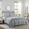 Laura Ashley Queen Quilt Set Soft Cotton Bedding with Reversible Design Medium Weight for Year Round Use 3 Piece Bed Set with Matching Pillowcases Amberley BlackWhite