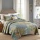 MaiuFun Cotton Bedspread Quilt Sets QueenFull Size Reversible Bohemian Floral Patchwork with Real Stitched Plaid Patterns 3Piece Bedding Coverlet for All Season 1 Quilt 2 Pillow Shams