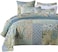 MaiuFun Cotton Bedspread Quilt Sets QueenFull Size Reversible Bohemian Floral Patchwork with Real Stitched Plaid Patterns 3Piece Bedding Coverlet for All Season 1 Quilt 2 Pillow Shams