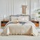 UOZZI BEDDING Oversized Ruffled Quilt Set 100 108in King Size Solid Shabby Chic Farmhouse Ruffles 3PC Quilted Bedding Rustic Coverlet Sets Lightweight Fluffy Summer Bedspread with Shams for Women Men