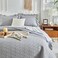 UOZZI BEDDING Oversized Ruffled Quilt Set 70 88in Twin Size Solid Shabby Chic Farmhouse Ruffles 2PC Quilted Bedding Rustic Coverlet Sets Lightweight Fluffy Summer Bedspread with Shams for Women Men Gr