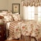 Waverly Charleston Chirp 3 Piece Quilt Set 100 Cotton Light Weight Bedding with Bed Skirt Pillow Shams Twin Papaya