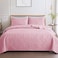 Whale Flotilla Soft Twin Quilt Bedding Set for All Seasons Elegant Vintage Damask Ultrasonic Quilts Set Lightweight Reversible Bedspread Coverlet Bed Cover with 1 Pillow Sham Pink