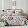 Yogeneg Queen Quilt Bedding SetWhite Green Botanical Pattern Blush FullQueen Quilt Set3 Piece Lightweight Soft Summer Bedspread Coverlet with 2 PIillow ShamsAll SeasonBlush90x96