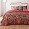 Greenland Home GL1304WBSQ Jewel Quilt Set 5Piece FullQueen Red