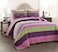 Lush Decor Royal Empire Reversible Cotton Quilt Set 3 Piece Set King Plum Striped Bedding Set Floral Quilt King Size Purple Bedding Boho Decor