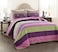 Lush Decor Royal Empire Reversible Cotton Quilt Set 3 Piece Set King Plum Striped Bedding Set Floral Quilt King Size Purple Bedding Boho Decor