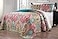Grand Linen 3Piece Oversize 100 X 95 Fine Printed Prewashed Boho Decor Quilt Set Reversible Bedspread Coverlet FullQueen Size Bed Cover Turquoise Blue Sage Green Orange Terra Cotta Red