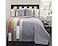 Lush Decor Shelly Stripe Quilt Modern Geometric Pattern Reversible 3 Piece Bedding Set FullQueen Orange Gray