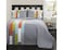 Lush Decor Shelly Stripe Quilt Modern Geometric Pattern Reversible 3 Piece Bedding Set FullQueen Orange Gray