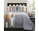 Lush Decor Shelly Stripe Quilt Modern Geometric Pattern Reversible 3 Piece Bedding Set FullQueen Orange Gray