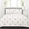 Lush Decor Kelly Flamingo Quilt Reversible 3 Piece Bedding Set with Pillow Shams Full Queen Coral and White