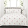 Lush Decor Kelly Flamingo Quilt Reversible 3 Piece Bedding Set with Pillow Shams Full Queen Coral and White