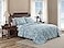 Tommy Bahama Queen Quilt Set Reversible Cotton Bedding with Matching Shams Super Soft Bedding Set Turtle Cove Caribbean Blue Queen