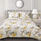 Lush Decor Penrose Floral 3 Piece Quilt Set FullQueen Yellow Gray