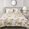 Lush Decor Penrose Floral 3 Piece Quilt Set King Yellow Gray