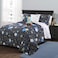 Lush Decor Universe Reversible Quilt Twin Size 4 Piece Set Navy Toddler Bedding Set Twin Quilt Space Themed Bedroom Decor