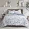 Lush Decor Erindale Paisley Cotton 3Pc Quilt Set King Navy White Reversible Lightweight Quilt Bedding with Shams Classic Boho Style