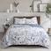 Lush Decor Erindale Paisley Cotton 3Pc Quilt Set King Navy White Reversible Lightweight Quilt Bedding with Shams Classic Boho Style
