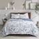 Lush Decor Erindale Paisley Cotton 3Pc Quilt Set King Navy White Reversible Lightweight Quilt Bedding with Shams Classic Boho Style