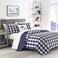 Eddie Bauer King Quilt Set Cotton Reversible Bedding with Matching Shams Luxurious Bedding Set Lakehouse Plaid Blue King