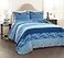 Lush Decor Royal Empire Reversible Cotton Quilt Set 3 Piece Set Full Queen Navy Striped Bedding Set Floral Quilt Queen Size Boho Decor