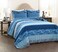 Lush Decor Royal Empire Reversible Cotton Quilt Set 3 Piece Set Full Queen Navy Striped Bedding Set Floral Quilt Queen Size Boho Decor