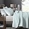 HORIMOTE HOME Quilt Set King Size Aqua Blue Classic Geometric Spots Stitched Pattern PreWashed Microfiber Chic Rustic Look Ultra Soft Lightweight Quilted Bedspread for All Season 3 Pieces
