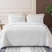 Whale Flotilla King Quilt Bedding Set Soft White Bedspreads Quilts King Size for All Seasons 3 Pieces Lightweight Geometric Star Pattern Coverlet