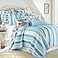 Levtex Home Laida Beach Bedding Set 3Piece Blue Cotton King Quilt 2 Shams Reversible Coastal Stripe Tropical Fish
