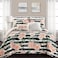 Lush Decor Amara Watercolor Rose 5 Piece Quilt Set Black Dusty Rose Full Queen